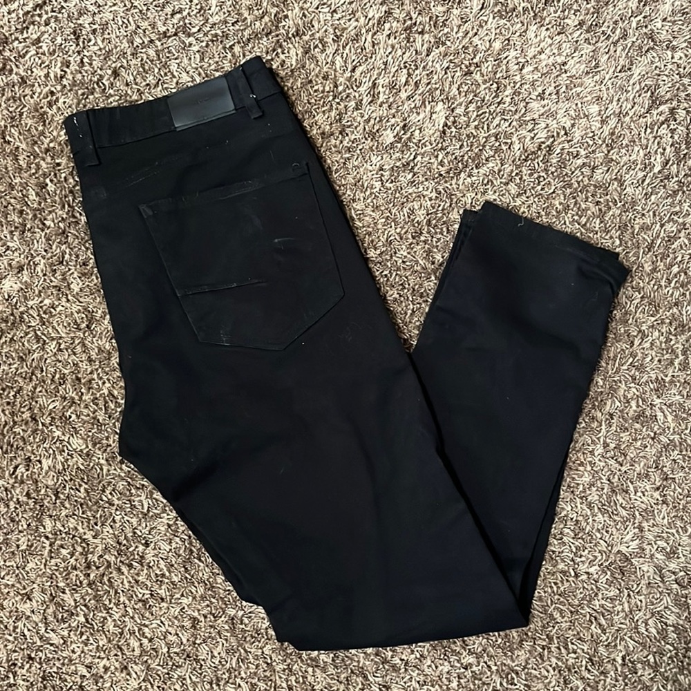 Black straight cut jean